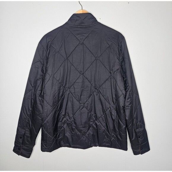 SMARTWOOL Jiberish Jacket Mens Medium Black Quilted Full Zip Merino Wool Blend - Picture 4 of 8